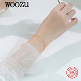 925 Sterling Silver Double Snake Bone Link Bracelets Minimalist Wedding Jewelry