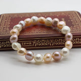 Colorful Baroque Pearl Bracelet for Women Wedding 8-9mm