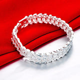 925 Silver Chunky Chain Link Bracelet for Men