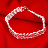 925 Silver Chunky Chain Link Bracelet for Men