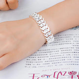 925 Silver Chunky Chain Link Bracelet for Men