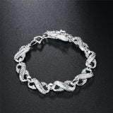 925 Silver Dragon Chain Bracelet Charm Wedding Engagement Jewelry