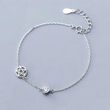 925 Sterling Silver Pentagram Star of David Bracelet