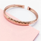 Rose Gold Plated Geometric Charm Bracelet for Women