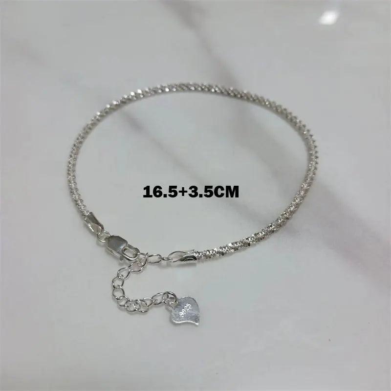 925 Sterling Silver Snowflake Bracelet - Water Jewelry Gift