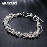 925 Silver Beads Chain Bracelets for Women
