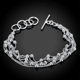925 Silver Beads Chain Bracelets for Women