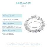 925 Silver Beads Chain Bracelets for Women