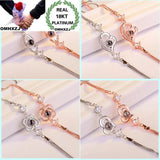 European Woman 18KT Heart LOVE Bracelet