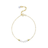 CHOZON 925 Sterling Silver Pearl Bracelet Classic Wedding Jewelry