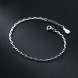 925 Sterling Silver Women's Hollow Chain Bracelet