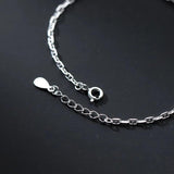 925 Sterling Silver Women's Hollow Chain Bracelet