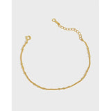 Baroque Pearl Sterling Silver Chain Bracelet