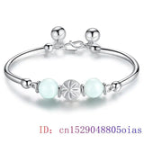 Jade Chalcedony Zircon Bracelet 925 Silver Jewelry
