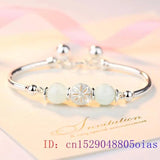 Jade Chalcedony Zircon Bracelet 925 Silver Jewelry