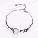 Vintage Wild Woman Girl Party Gift 925 Silver Bracelet SZ96