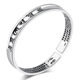Paramitta Heart Sutra 999 Sterling Silver Bracelet Adjustable SZ55