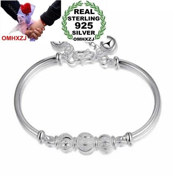 925 Sterling Silver Luck Beads Bells Bracelet