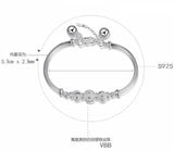 925 Sterling Silver Luck Beads Bells Bracelet