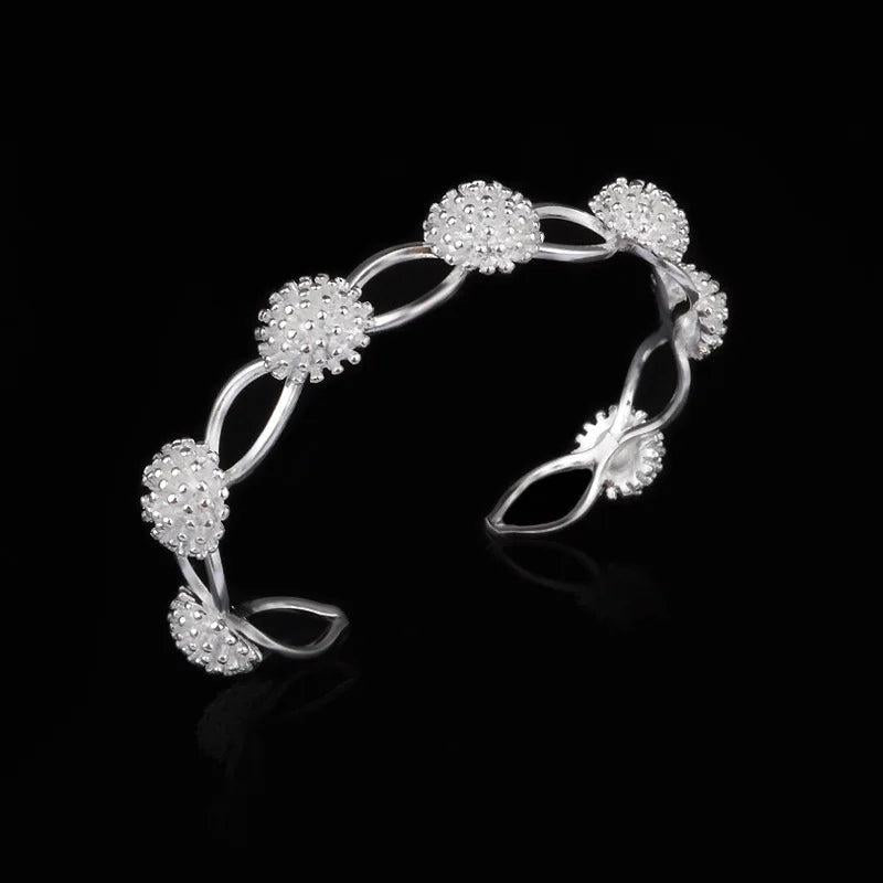 Seven Fireworks 925 Sterling Silver Cuff Bangle Bracelet