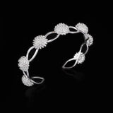 Seven Fireworks 925 Sterling Silver Cuff Bangle Bracelet