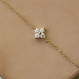 925 Silver Flower Bracelet - Wedding Jewelry for Women