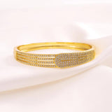 Bangrui Zircon Bangle Bracelet Micro Inlaid Zirconia Bangles