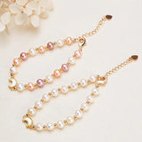 Multicolor Freshwater Pearl Bracelet 18KGP Accessories