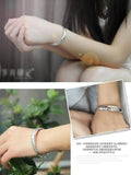 Sweet Woman Child Gift Double Fish 925 Silver Bracelet Bangle SZ77