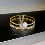 Exaggerated Diamond Open Bracelet European American Flash