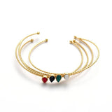 Turquoise Titanium Stainless Steel Cuff Bracelet Bangle