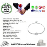 Snowflake Zircon 925 Silver Bracelet