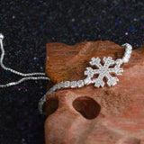 Snowflake Zircon 925 Silver Bracelet