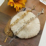 Vintage Silver Lock Bracelet for Women