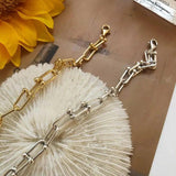 Vintage Silver Lock Bracelet for Women