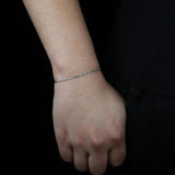 925 Silver 2mm Chain Bracelet Women Cuban Link Silver Bracelets
