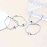 Bridal Tennis Bracelet Iced Out Zircon Plated Hand Chain Jewelry