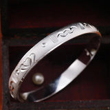 925 Silver Bangle Bracelet with Stars Heart Geometric