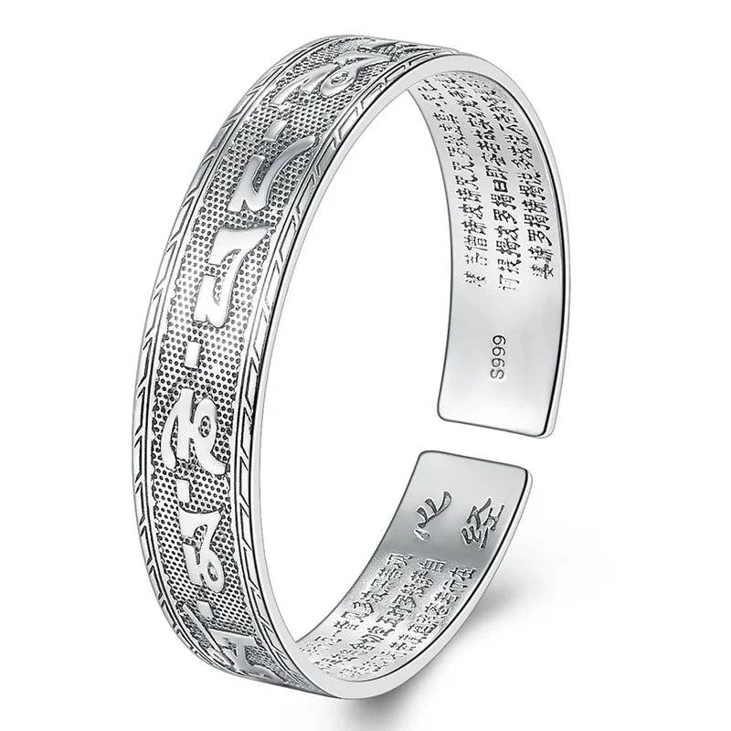 European Style S999 Silver Open Bangle Bracelet