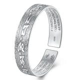 European Style S999 Silver Open Bangle Bracelet