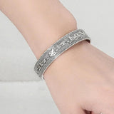 European Style S999 Silver Open Bangle Bracelet