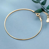 925 Silver Snake Chain Bracelet Classic Thin Bangle