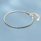 925 Silver Snake Chain Bracelet Classic Thin Bangle