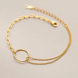 S925 Silver Bracelet Geometric Charms Bangle Asymmetrical DIY Jewelry