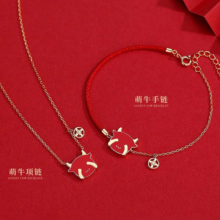 Year of Ox Red Hand Rope Birthday Bracelet