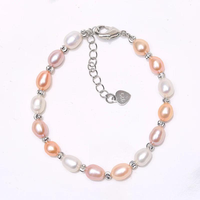 Freshwater Pearl Bracelet 925 Silver Jewelry