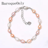 Freshwater Pearl Bracelet 925 Silver Jewelry