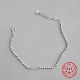 Korea Hot 925 Silver Bracelets 2mm Beads Chain Jewelry Women Gift