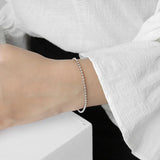 Korea Hot 925 Silver Bracelets 2mm Beads Chain Jewelry Women Gift