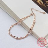 925 Sterling Silver Sweet Rose Bracelet Women Jewelry